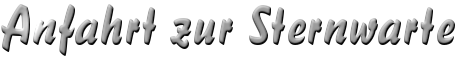 Anfahrt zur Sternwarte