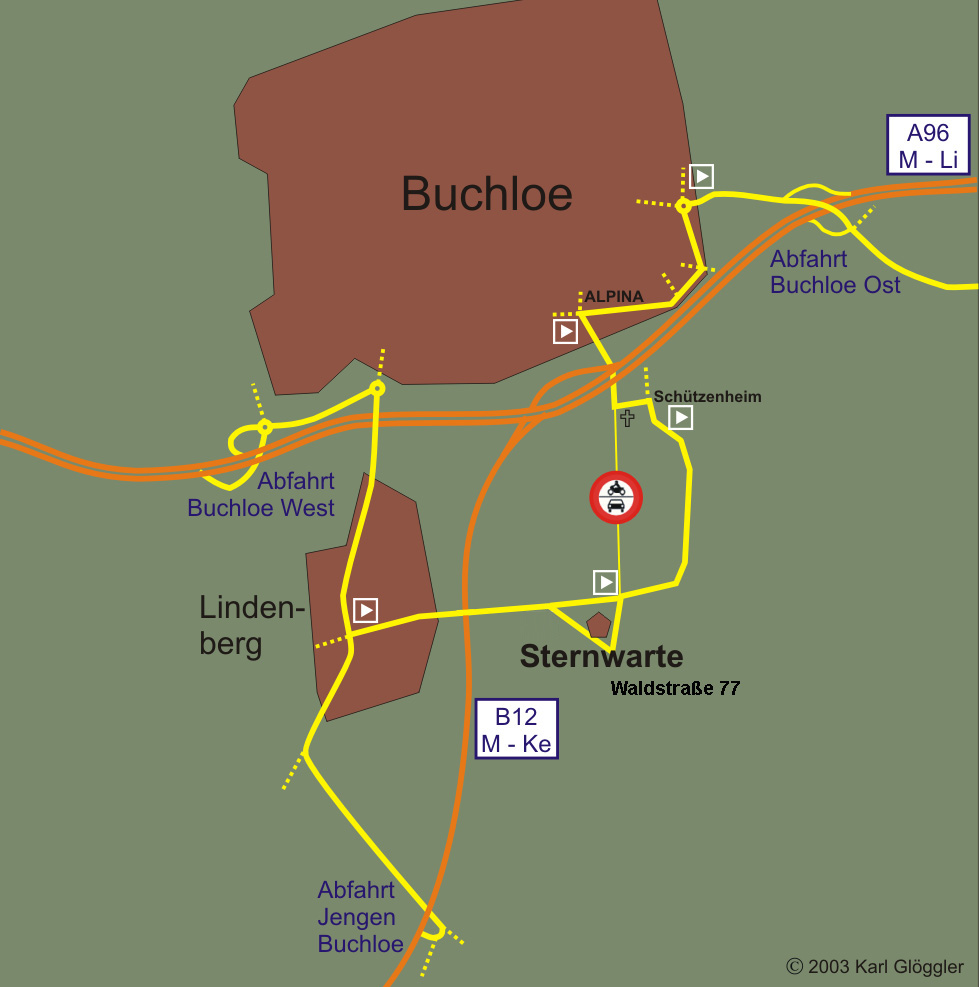 Anfahrt zur Sternwarte